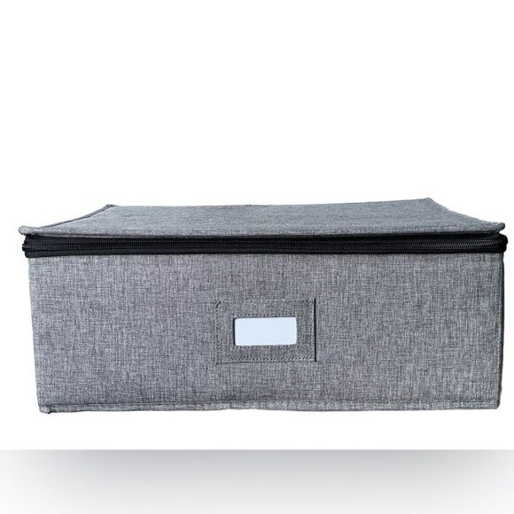 Storage Bag Heather Gray w/Double Zippers and Six Compartments (Like New) - Picture 5 of 10